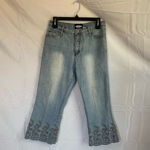 Vintage Y2K L.A Blues Denim Capri Pants Women Size 6